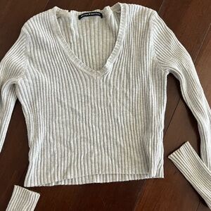 Brandy Melville gray Cropped long sleeve